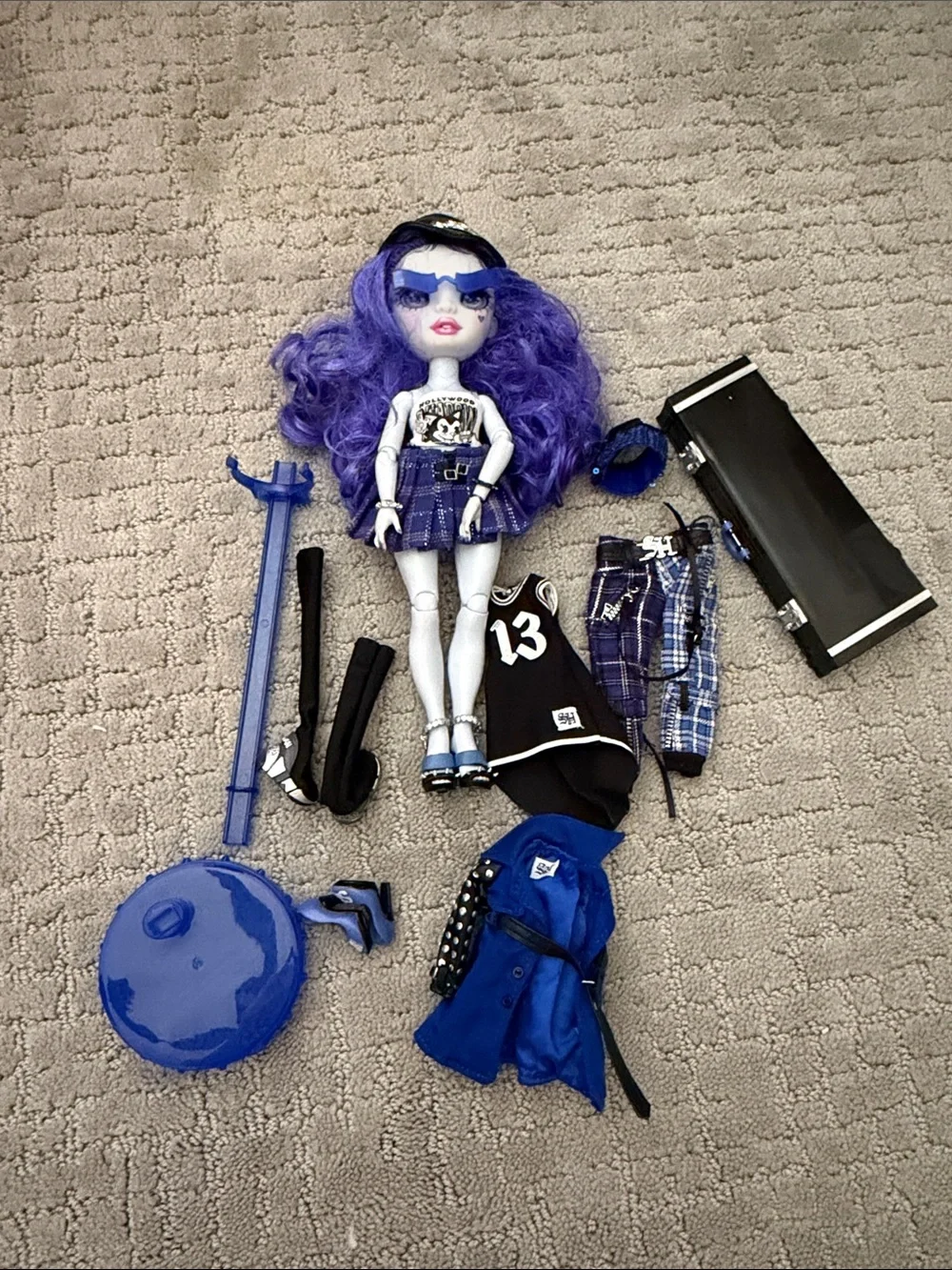 Shadow High Purple Fashion Doll with Blue Outfit and Accessories